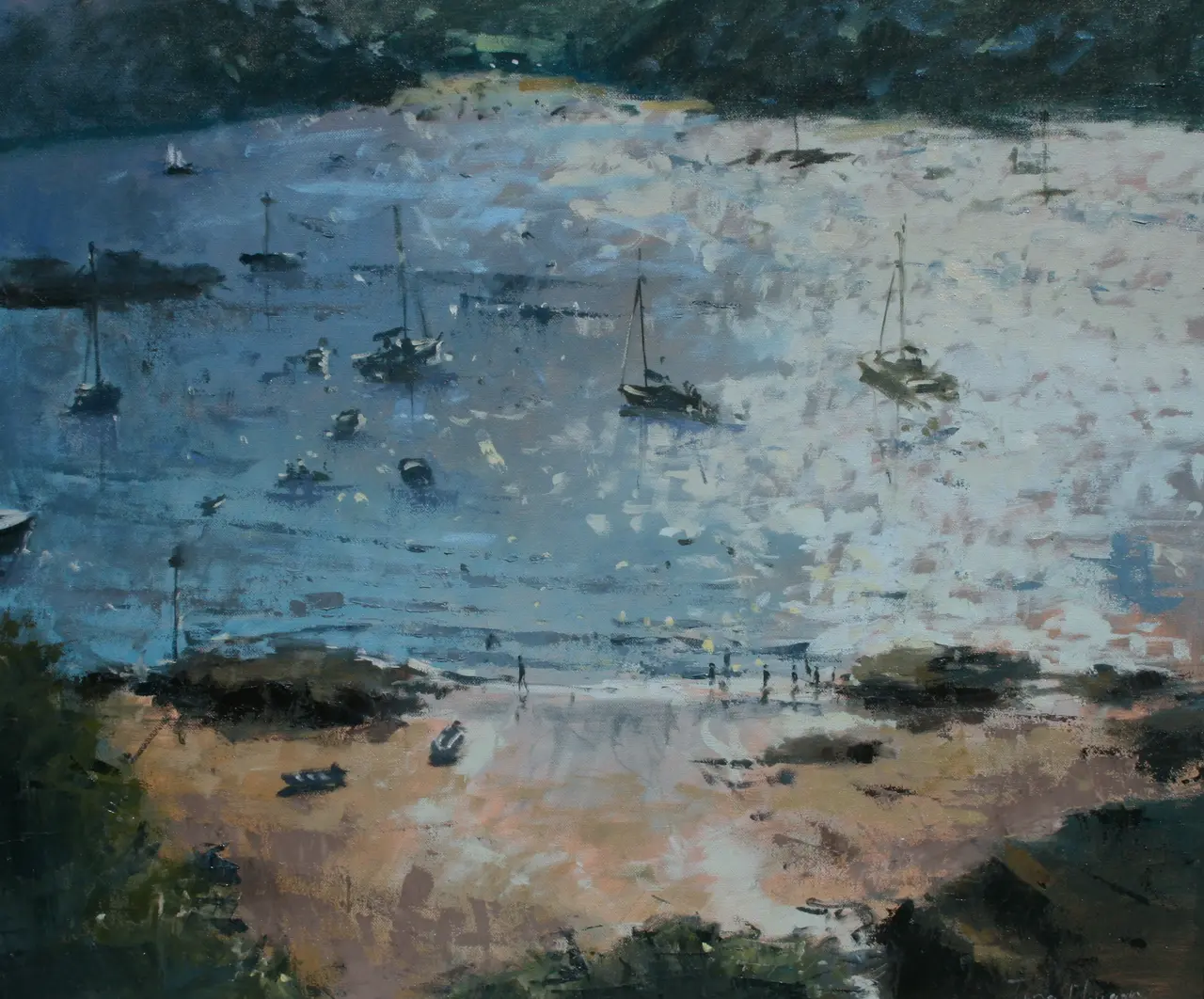 Tina Morgan - boats in salcombe bay